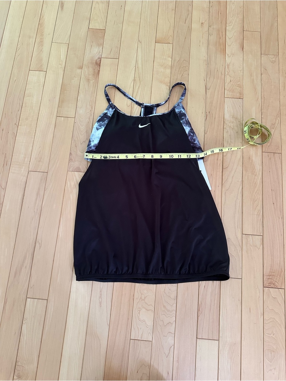 Nike Swim Women’s Layered Tankini Top in Black; NWT, Sz. M - Picture 5 of 13
